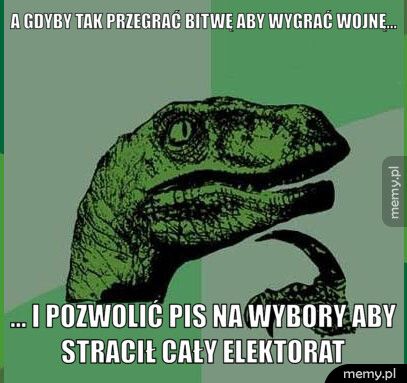 A gdyby tak przegrać bitwę aby wygrać wojnę... ... i pozwolić PiS na wybory aby stracił cały elektorat 