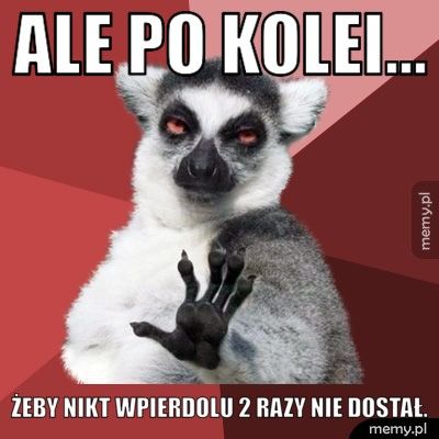 Ale po kolei... Żeby nikt wpierdolu 2 razy nie dostał.