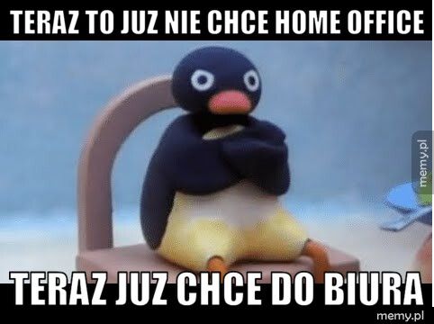 TERAZ TO JUZ NIE CHCE HOME OFFICE TERAZ JUZ CHCE DO BIURA