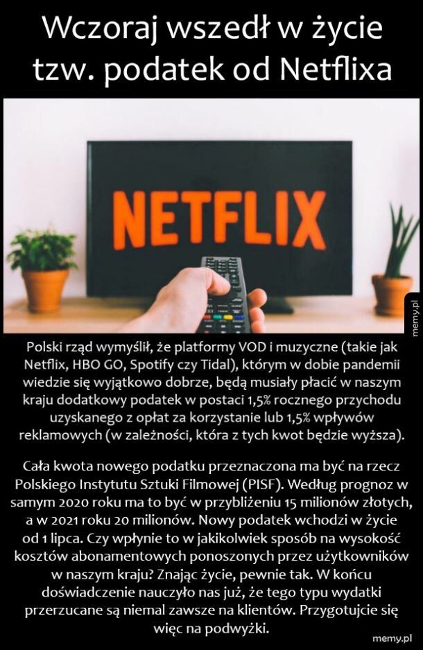Podatek od Netflixa