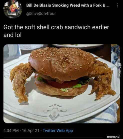 Burger z kraba