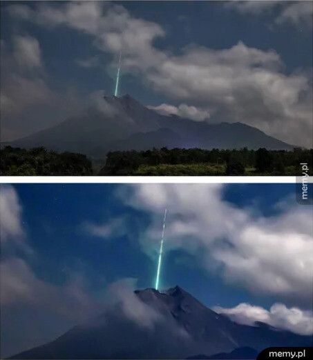 Meteor wpada do krateru, Indonezja