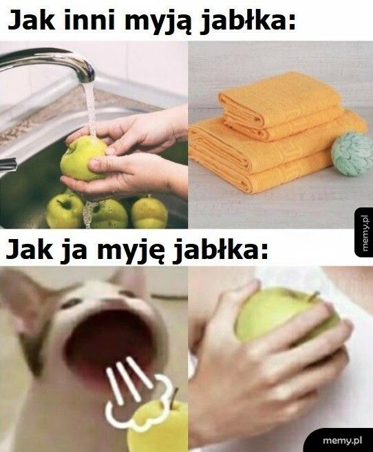 Mycie jabłek