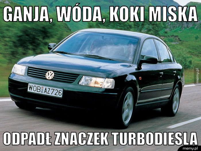 Ganja, wóda, koki miska Odpadł znaczek Turbodiesla