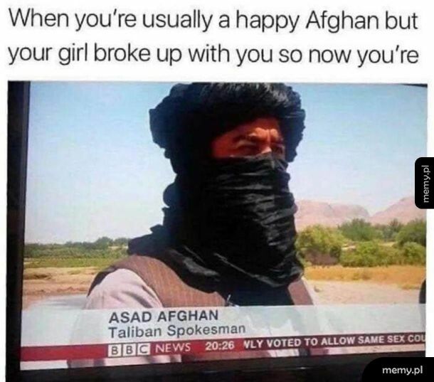 Smutny Afgańczyk.