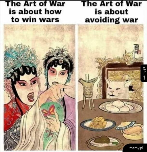 Jest o tym jak wygrywać wojny unikając ich.