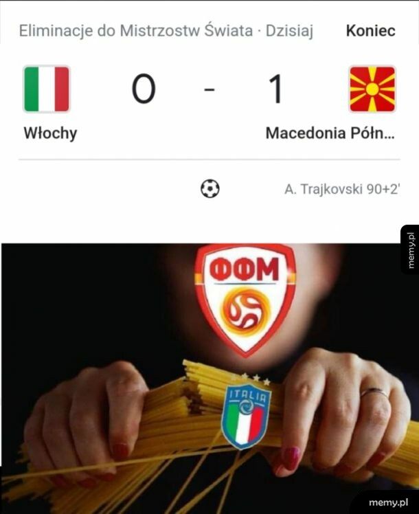 Macedonia pokonuje Włochów w barażach do Mistrzostw Świata