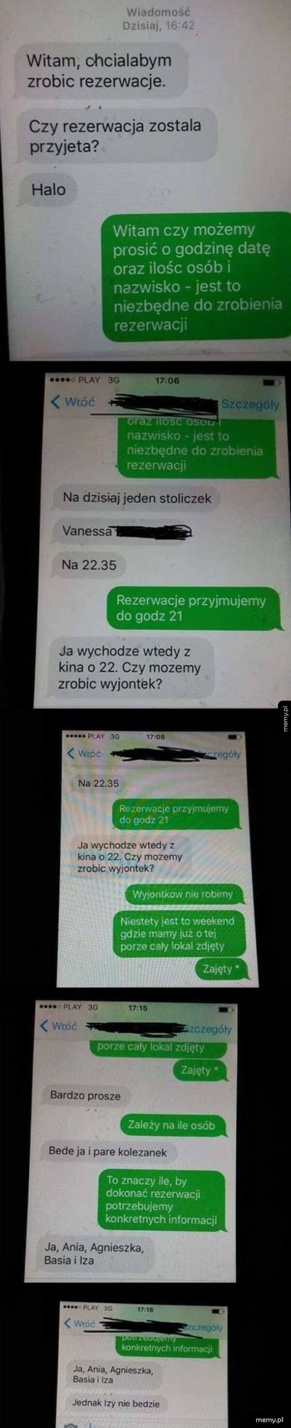 Rezerwacja stolika