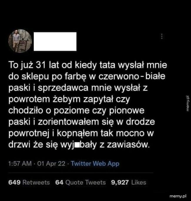 Farba w czerwono-białe paski