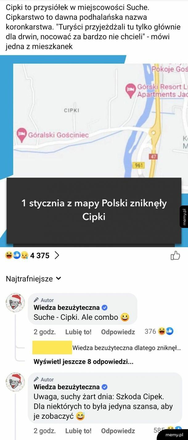 Zniknęły C***i z mapy Polski
