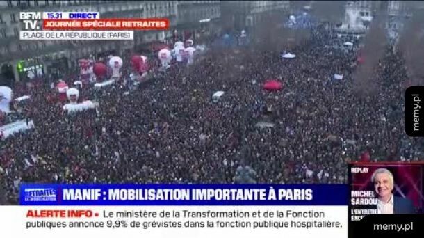 Milion Francuzów protestuje przeciwko podniesieniu wieku emerytalnego