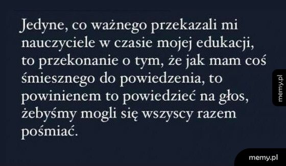 Wiedza przekazana przez nauczycieli