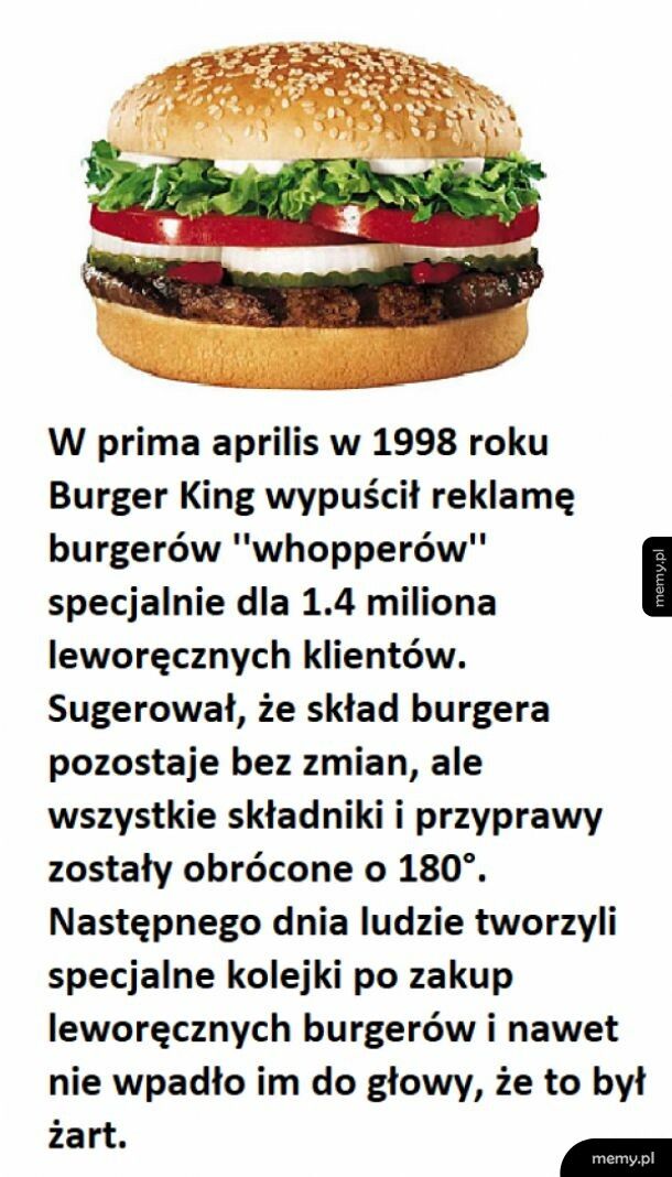 Burgery dla leworęcznych ludzi