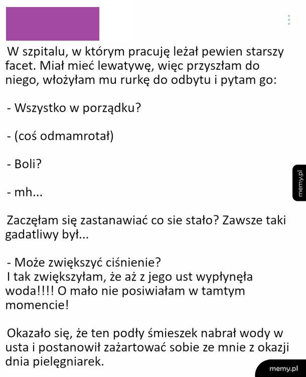 Pielęgniarka prawie osiwiała