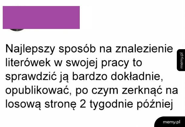 Najlepszy sposób na znalezienie literówek