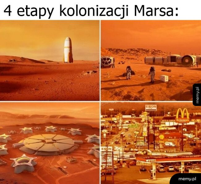 4 etapy kolonizacji Marsa