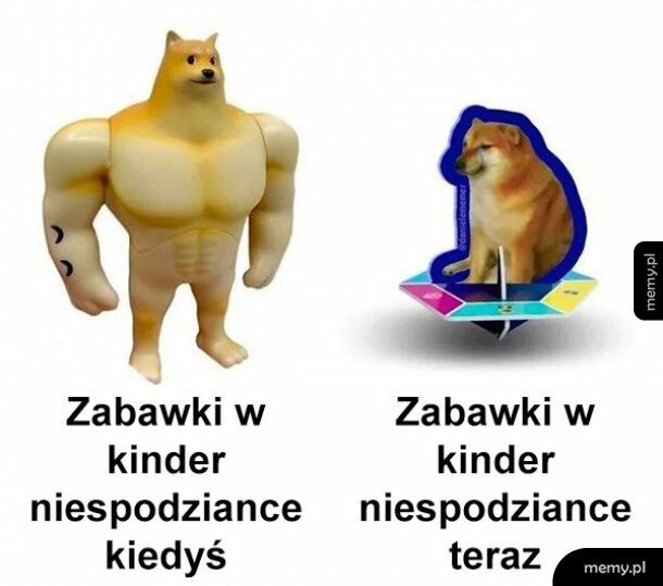 Zabawki w kinderkach