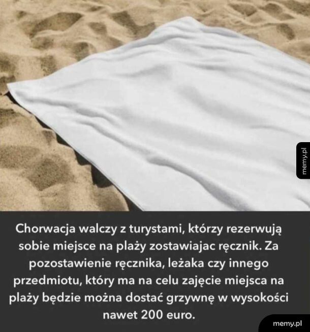 Chorwacja walczy z  rezerwowaniem sobie miejsca na plaży