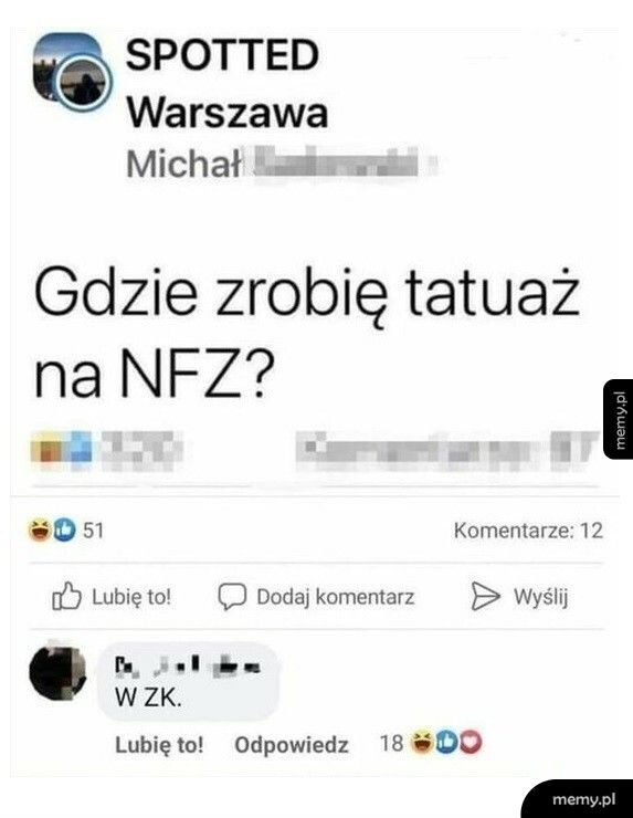 Tatuaż na NFZ