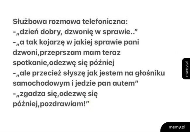 Służbowa rozmowa telefoniczna