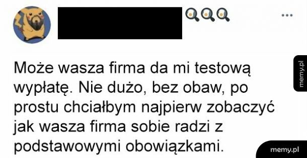 Testowa wypłata