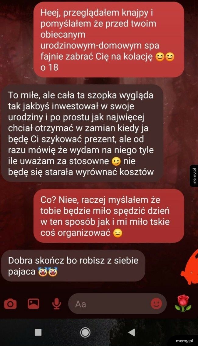 Kolacja urodzinowa