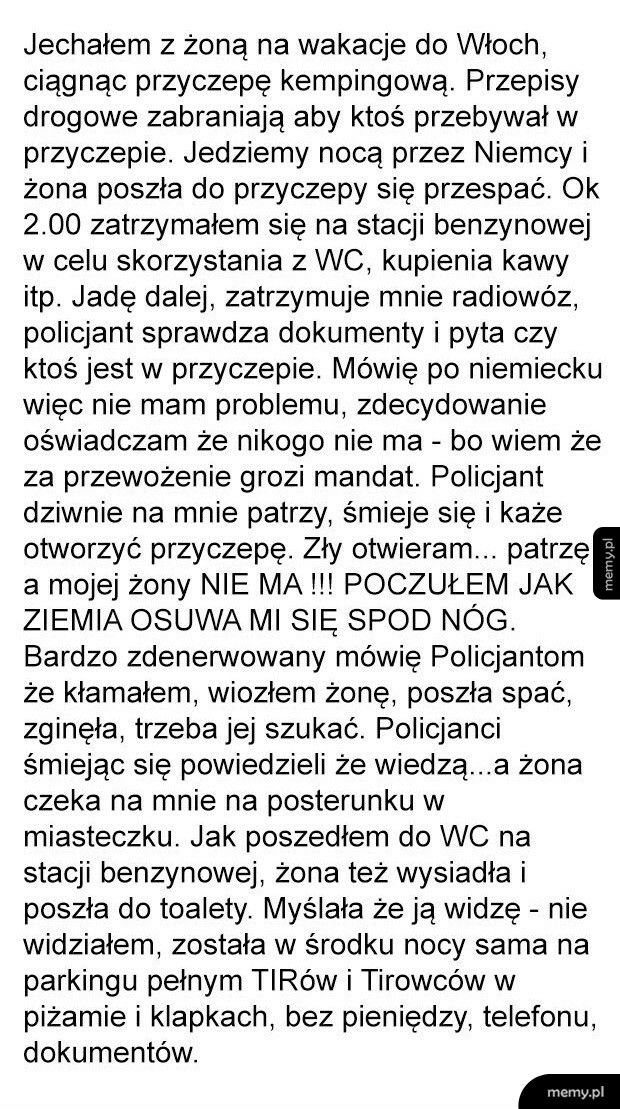 Żona w przyczepie