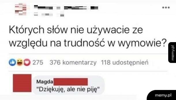 Słowa trudne w wymowie