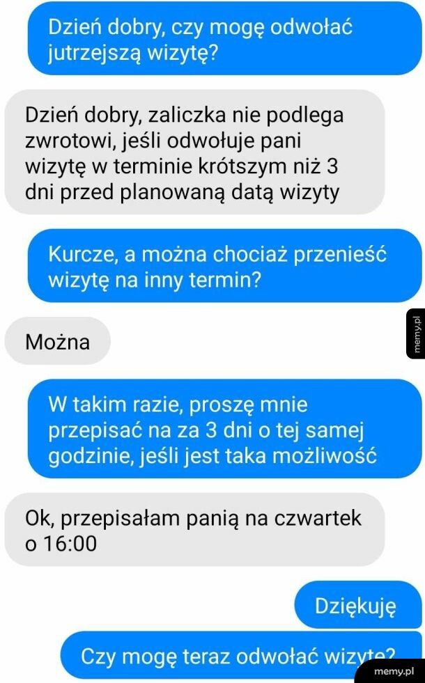 Odwołanie wizyty