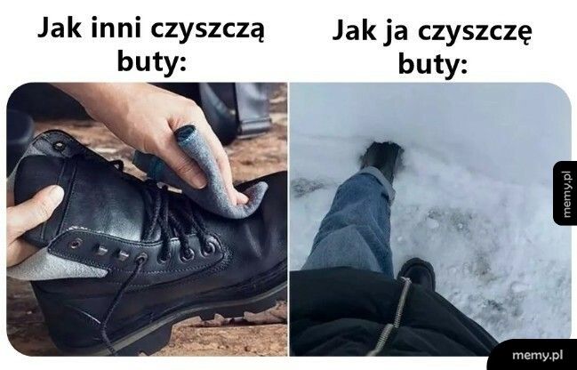 Czyszczenie butów w zimie