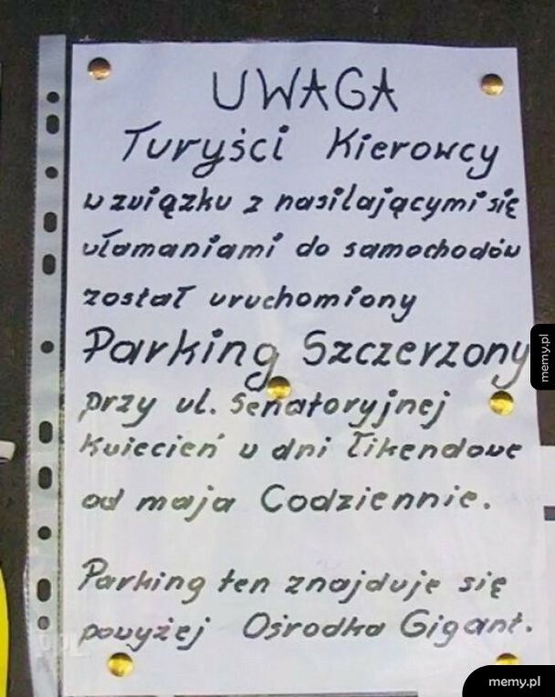 Parking "szczerzony"