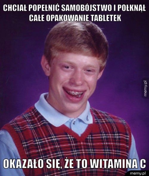 Chciał popełnić samobójstwo i połknął całe opakowanie tabletek okazało się, że to witamina C