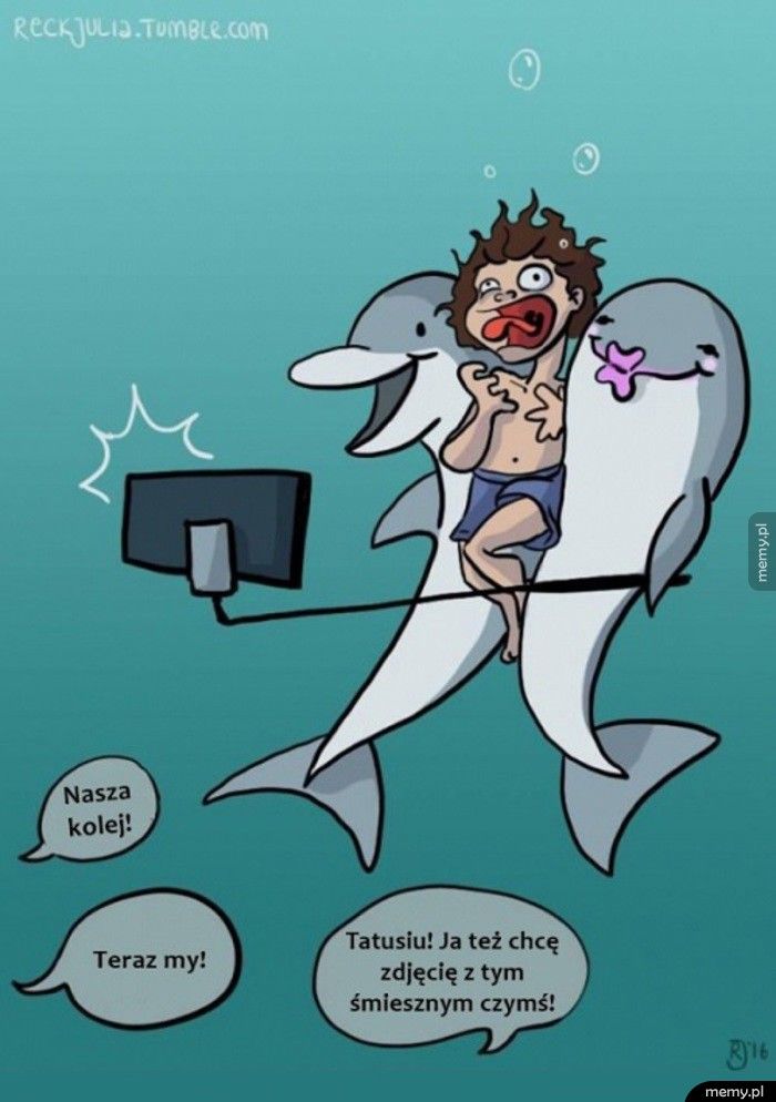 Selfie z delfinami - wersja alternatywna