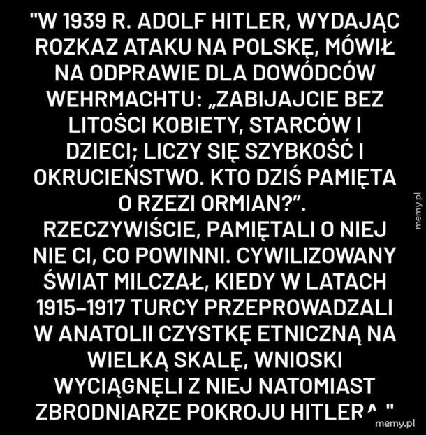 Czemu ludobójcy robią ludobójstwa? Bo wiedzą że w początkowej fazie mogą liczyć na bezkarność na przykładzie hitlera