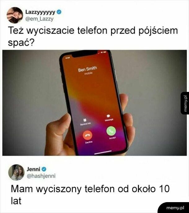 Wyciszony telefon