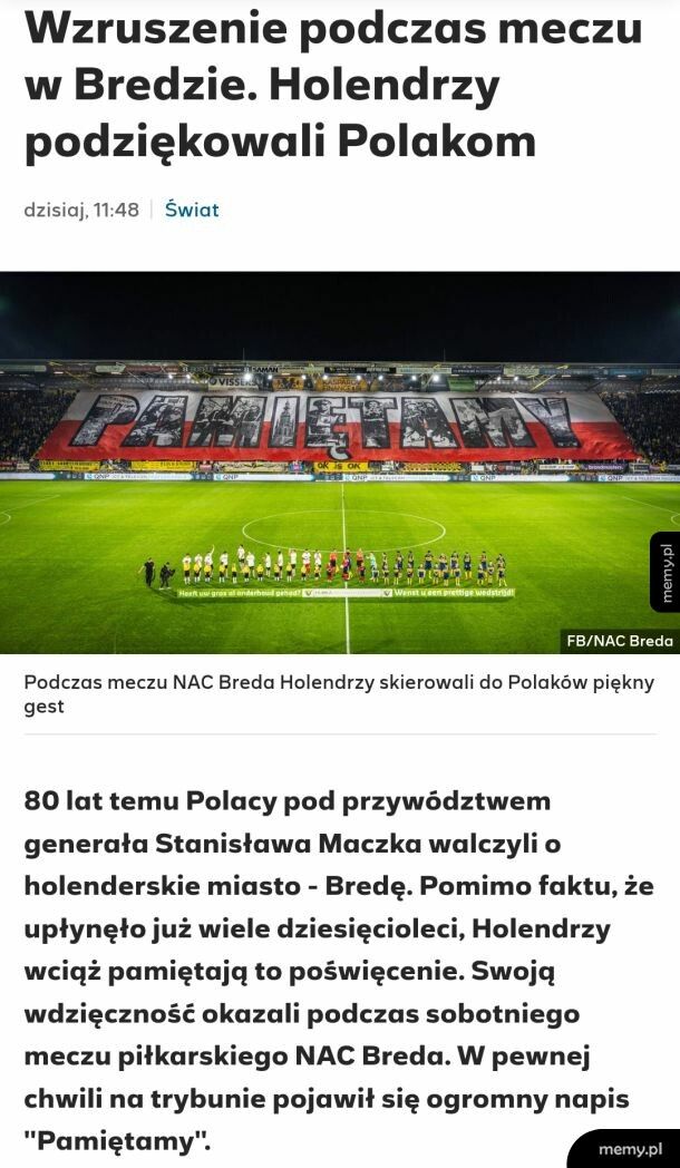 Dla Holendrów to nie było tak dawno żeby nie podziękować, dla Niemców żeby zapłacić już tak.