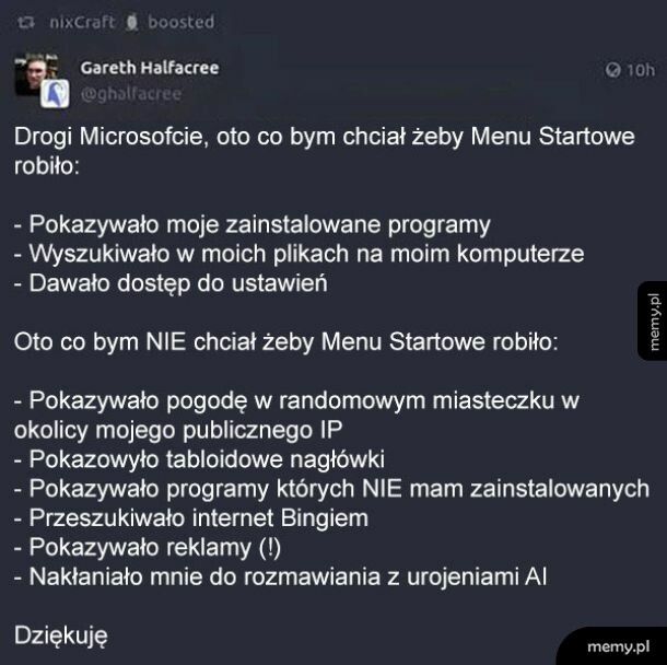 Drogi Microsofcie