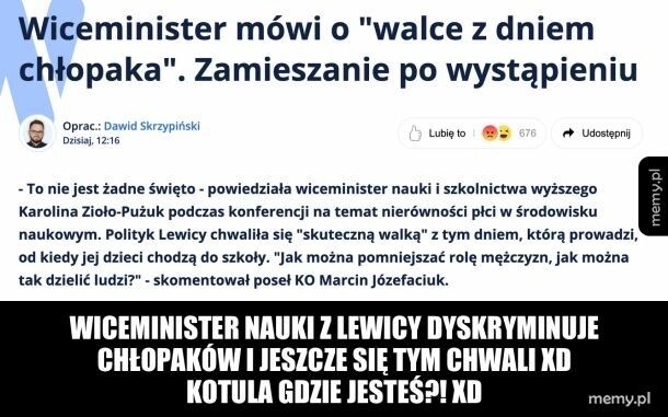 Lewica walczy z dniem chłopaka