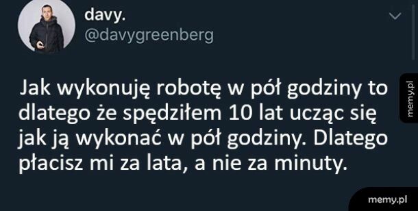 Płacisz za doświadczenie