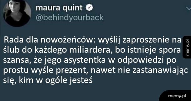 Protip dla nowożeńców