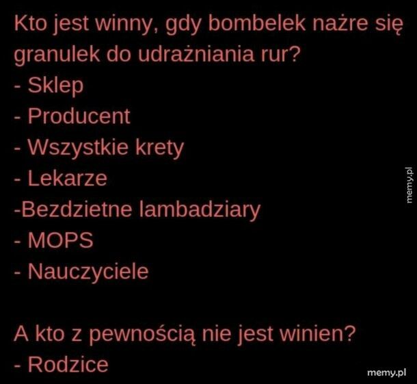 No tak, wszyscy winni