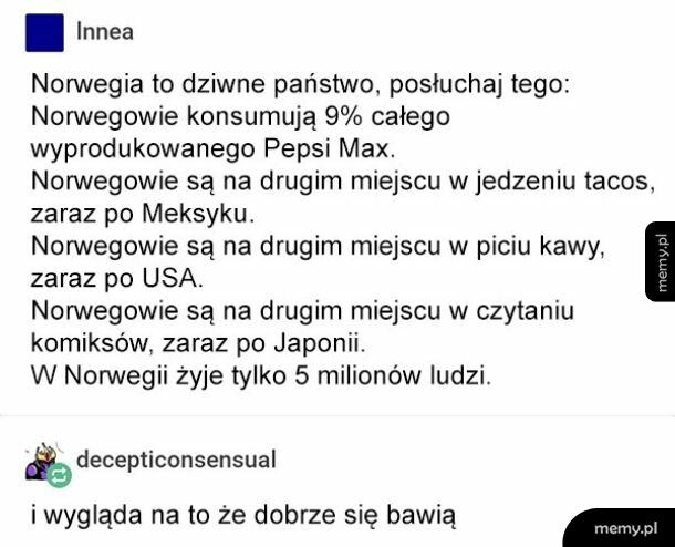 Norwegia to dziwny kraj