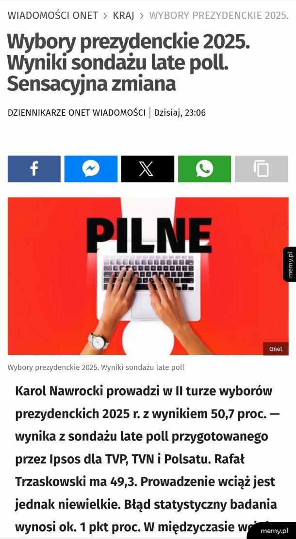 Idą łeb w łeb.:)