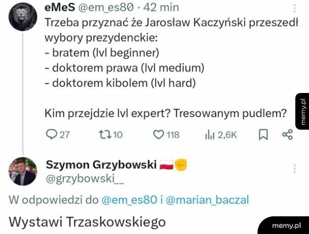 Jak taki cwany to niech tekturowym fajansem