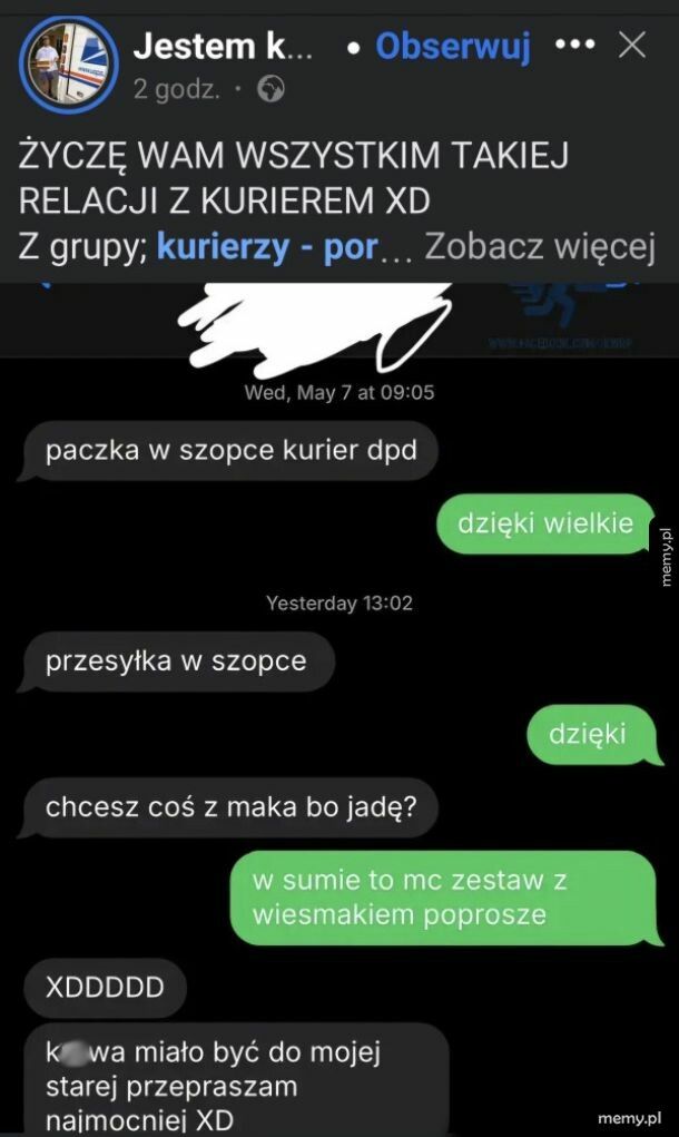 Rozmowa z kurierem