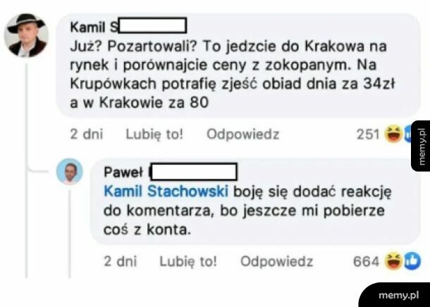 Chyba stołuje się u siebie w domu