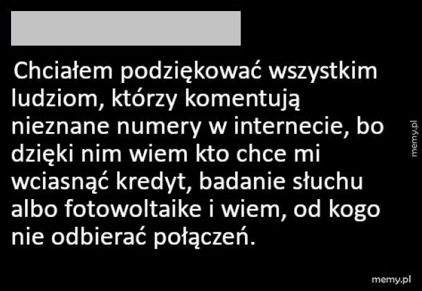 Podziękowania