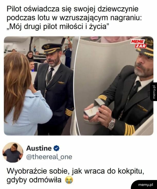 Oświadczyny podczas lotu