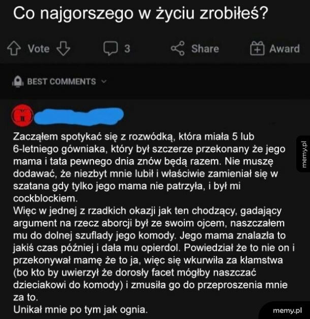 Najgorsze w życiu