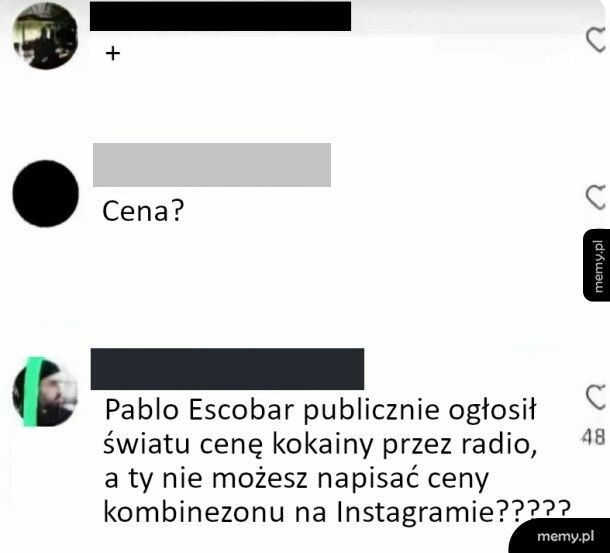 Czemu nie podajecie cen w komentarzach?